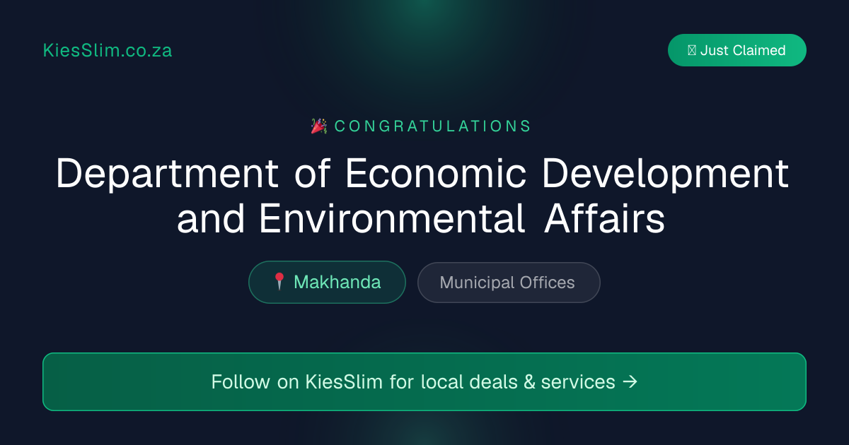 Department of Economic Development and Environmental Affairs