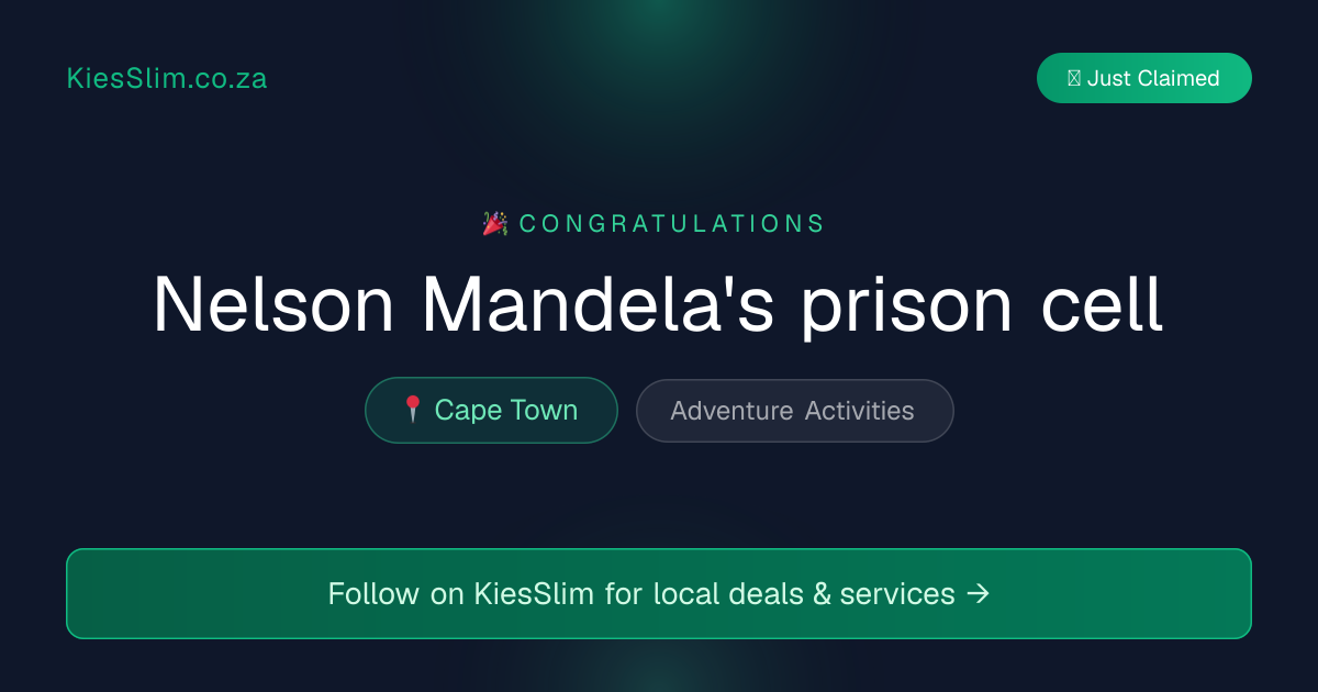 Nelson Mandela's prison cell