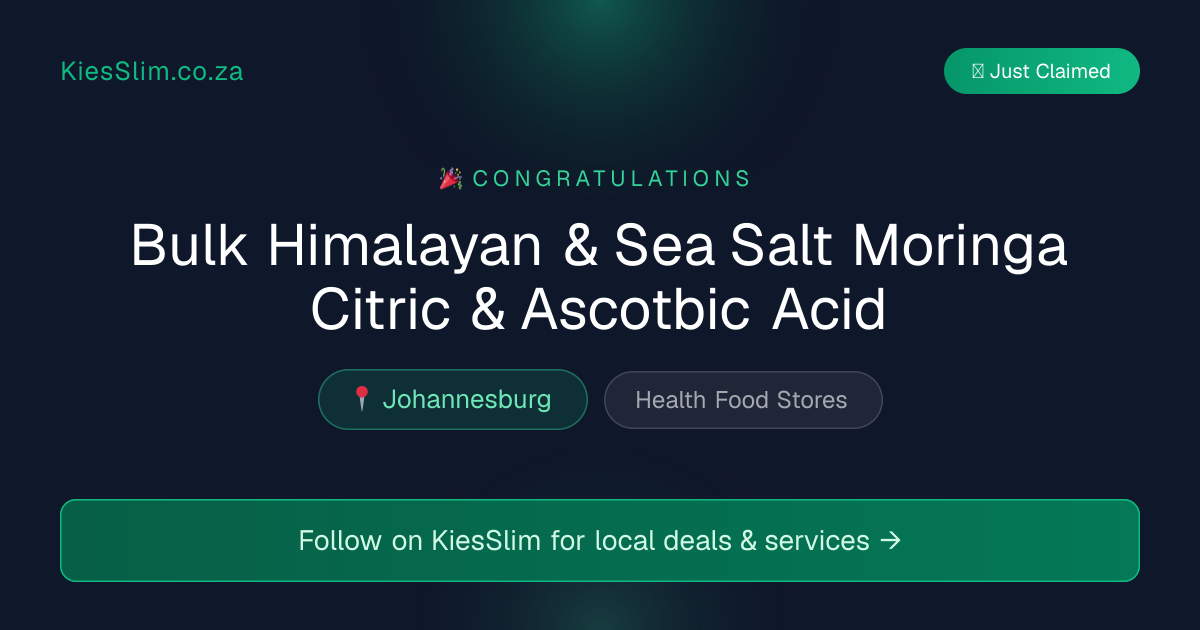 Bulk Himalayan & Sea Salt Moringa Citric & Ascotbic Acid