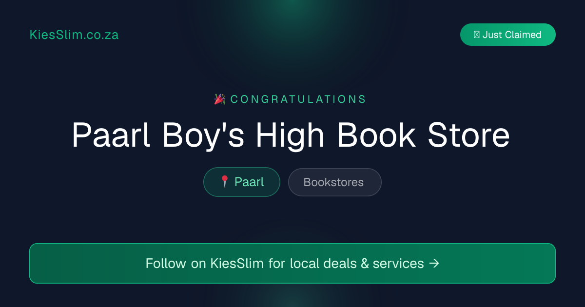Paarl Boy's High Book Store
