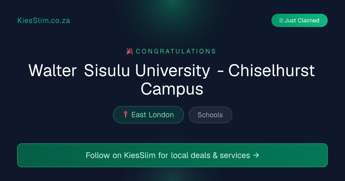 Walter Sisulu University - Chiselhurst Campus