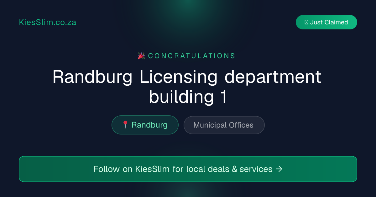 Randburg Licensing department building 1