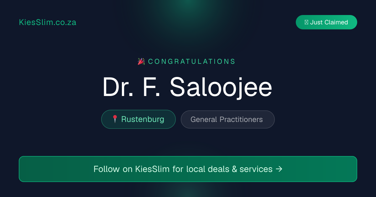 Dr. F. Saloojee