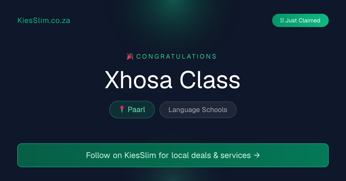 Xhosa Class