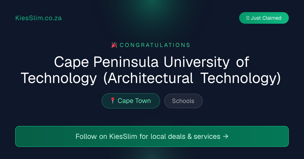 Cape Peninsula University of Technology (Architectural Technology)