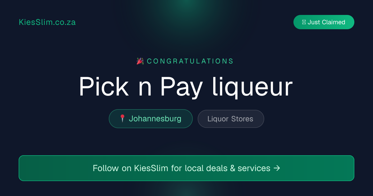 Pick n Pay liqueur