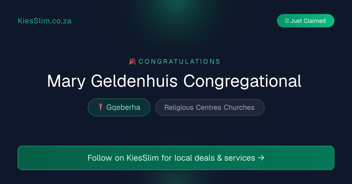Mary Geldenhuis Congregational