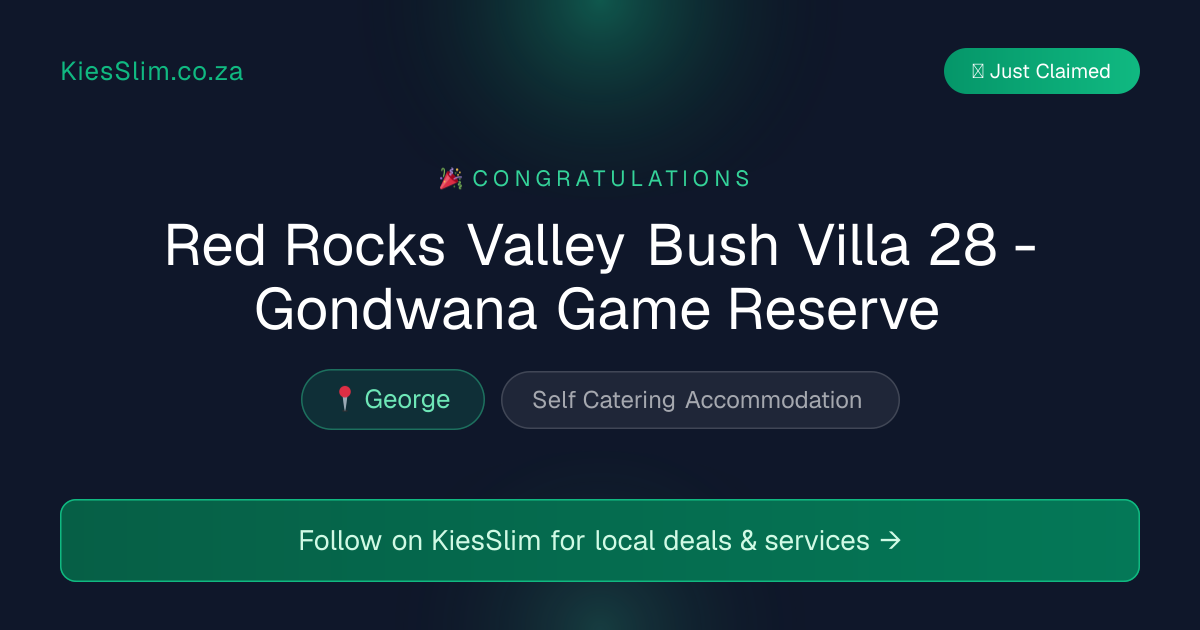 Red Rocks Valley Bush Villa 28 - Gondwana Game Reserve