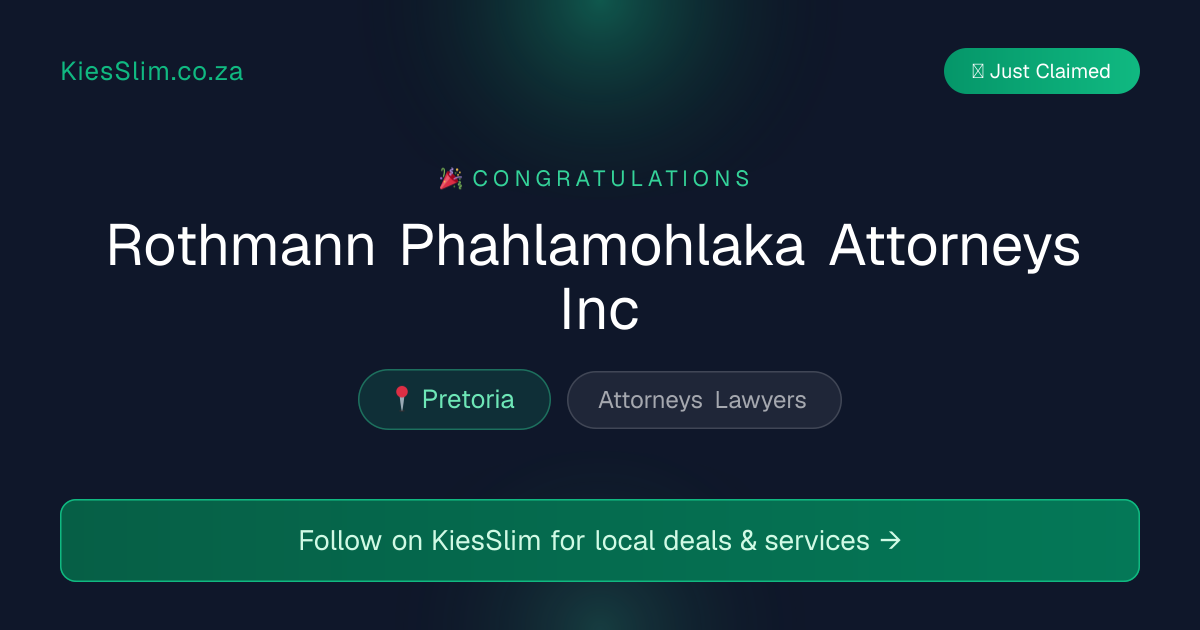 Rothmann Phahlamohlaka Attorneys Inc