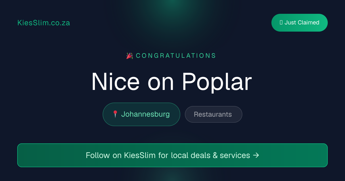 Nice on Poplar