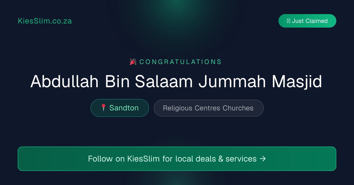 Abdullah Bin Salaam Jummah Masjid