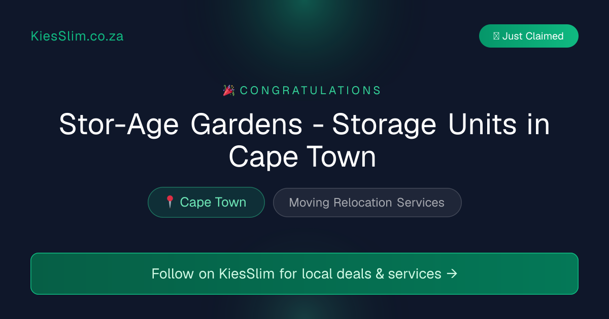 Stor-Age Gardens - Storage Units in Cape Town