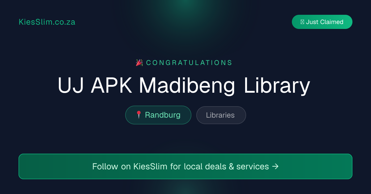 UJ APK Madibeng Library