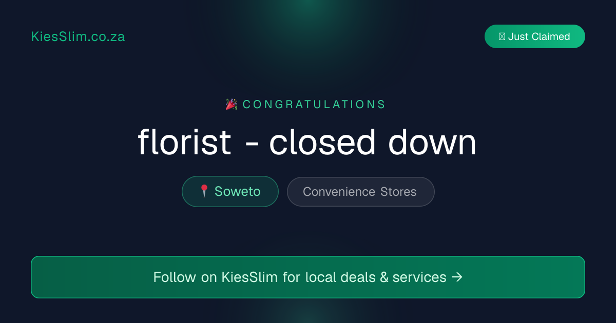 florist - closed down