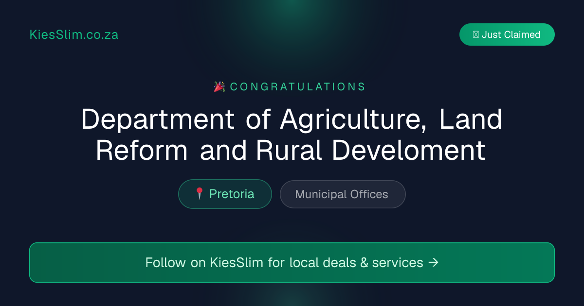 Department of Agriculture, Land Reform and Rural Develoment