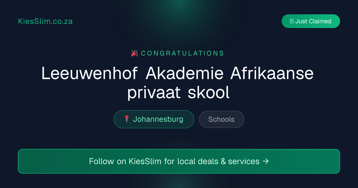 Leeuwenhof Akademie Afrikaanse privaat skool