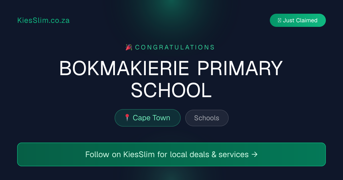 BOKMAKIERIE PRIMARY SCHOOL