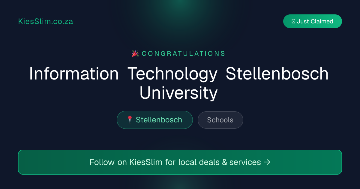 Information Technology Stellenbosch University
