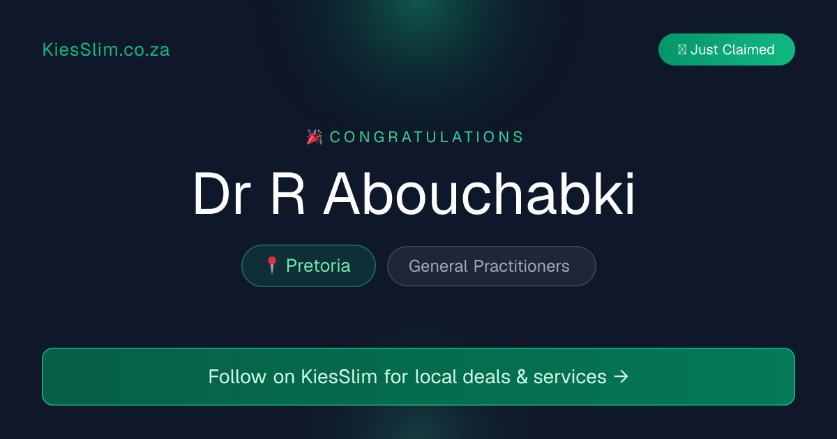 Dr R Abouchabki