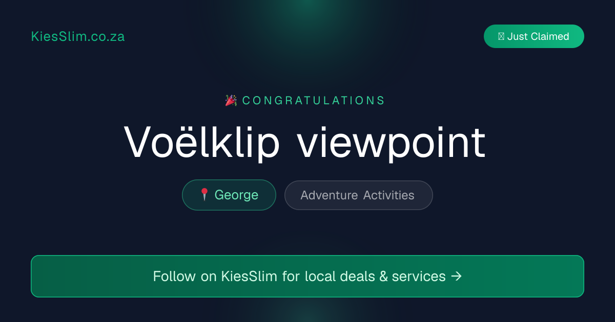 Voëlklip viewpoint