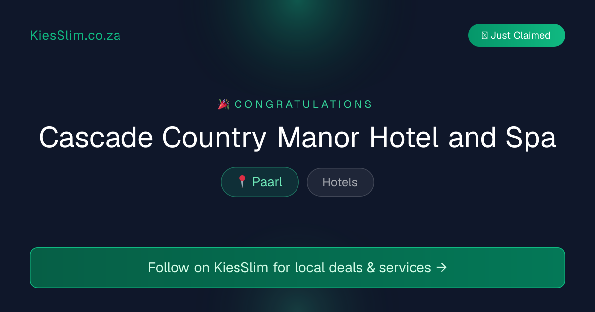 Cascade Country Manor Hotel and Spa