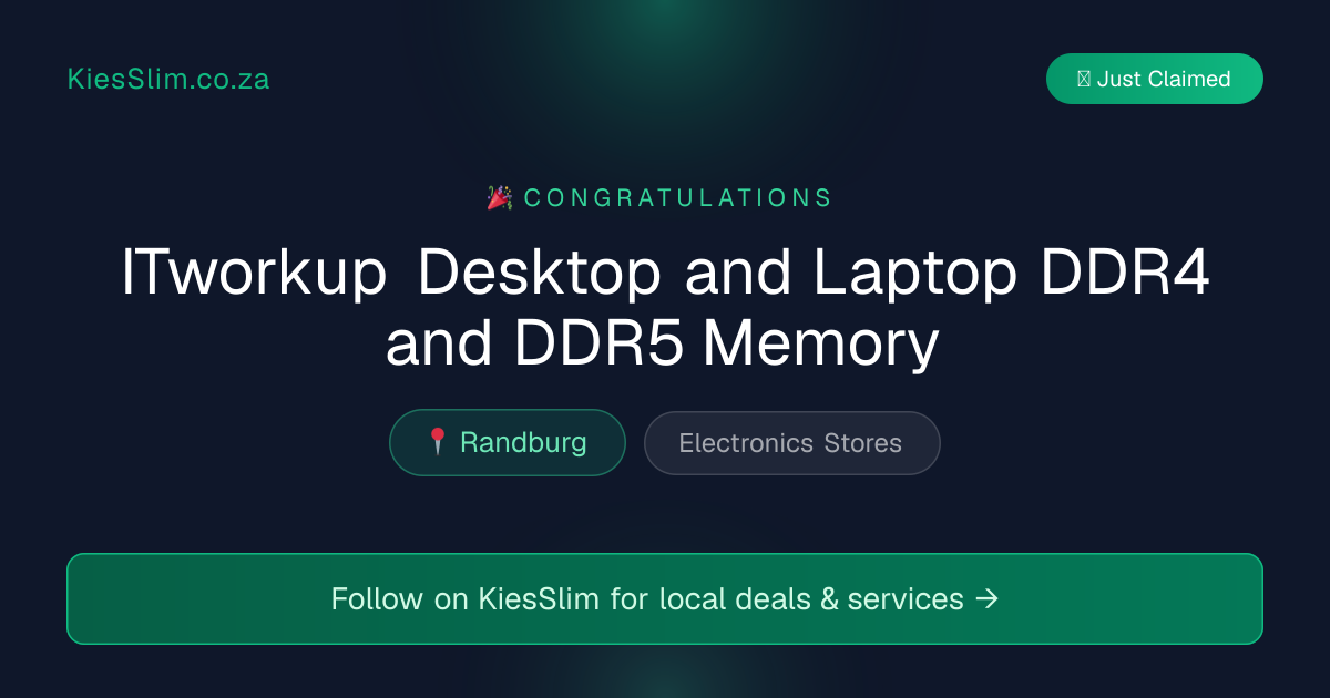ITworkup Desktop and Laptop DDR4 and DDR5 Memory