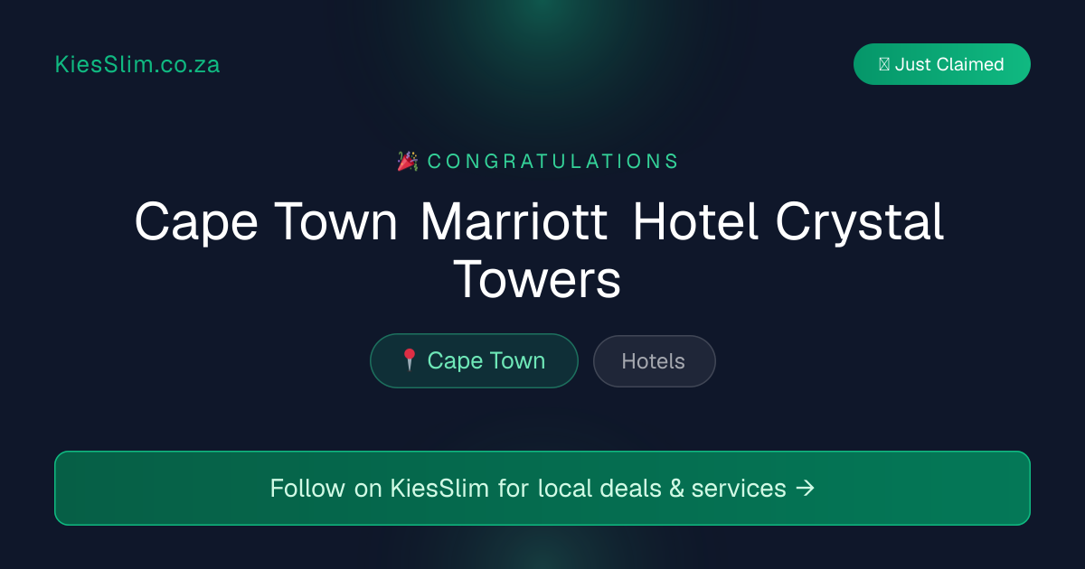 Cape Town Marriott Hotel Crystal Towers