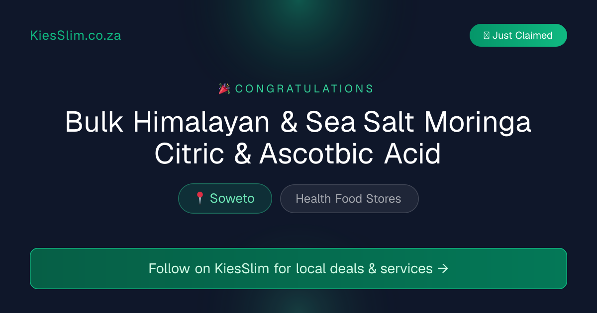 Bulk Himalayan & Sea Salt Moringa Citric & Ascotbic Acid