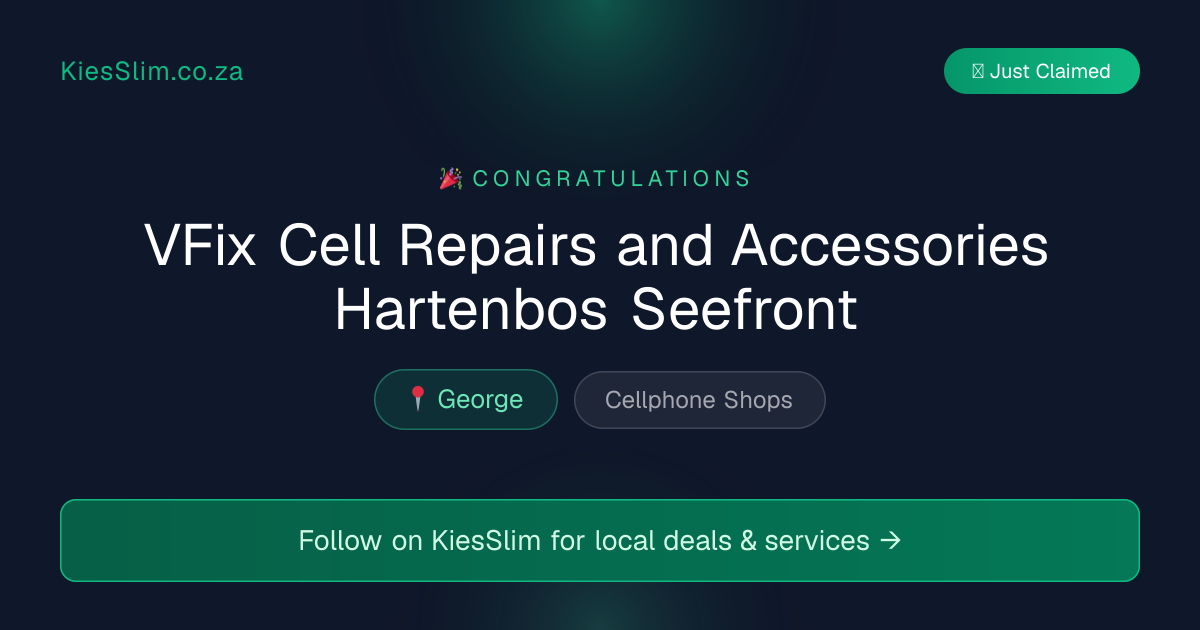 VFix Cell Repairs and Accessories Hartenbos Seefront