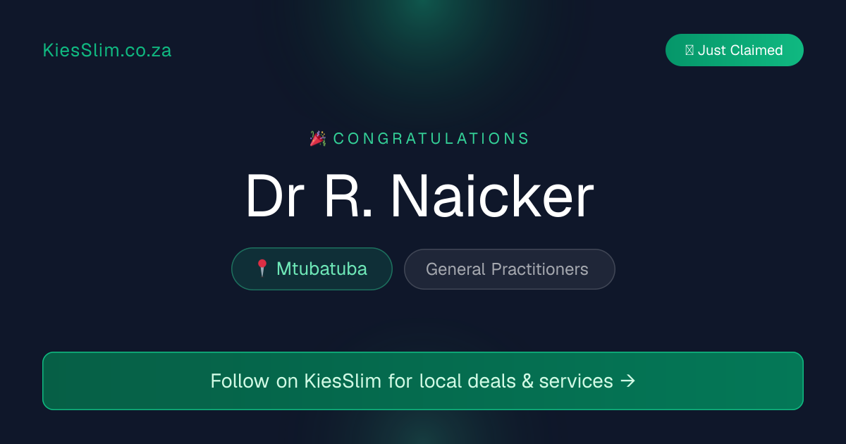 Dr R. Naicker