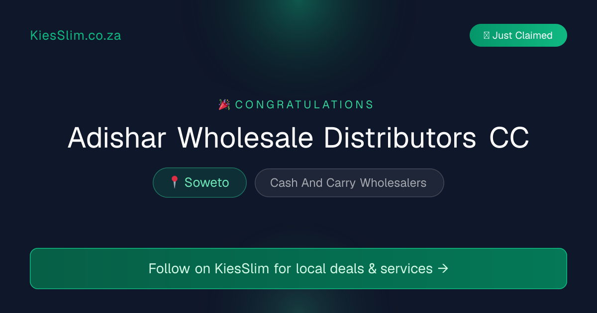 Adishar Wholesale Distributors CC