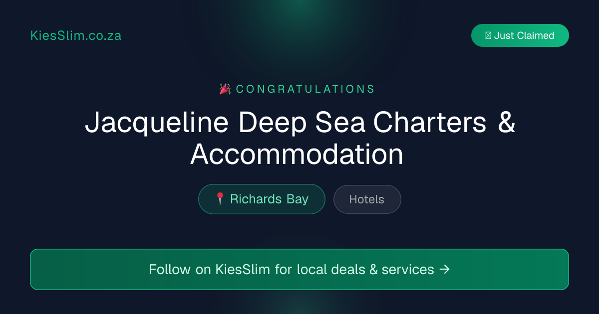 Jacqueline Deep Sea Charters & Accommodation