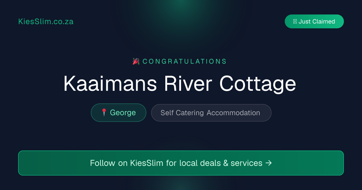 Kaaimans River Cottage
