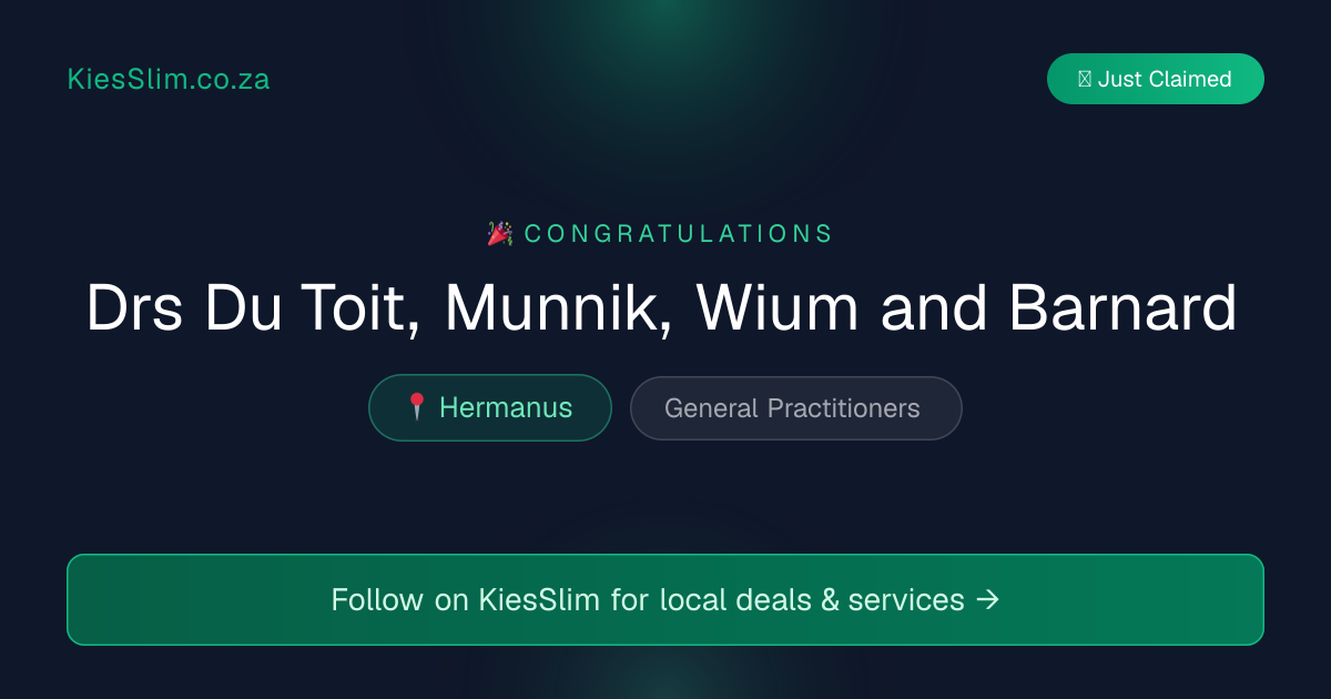 Drs Du Toit, Munnik, Wium and Barnard
