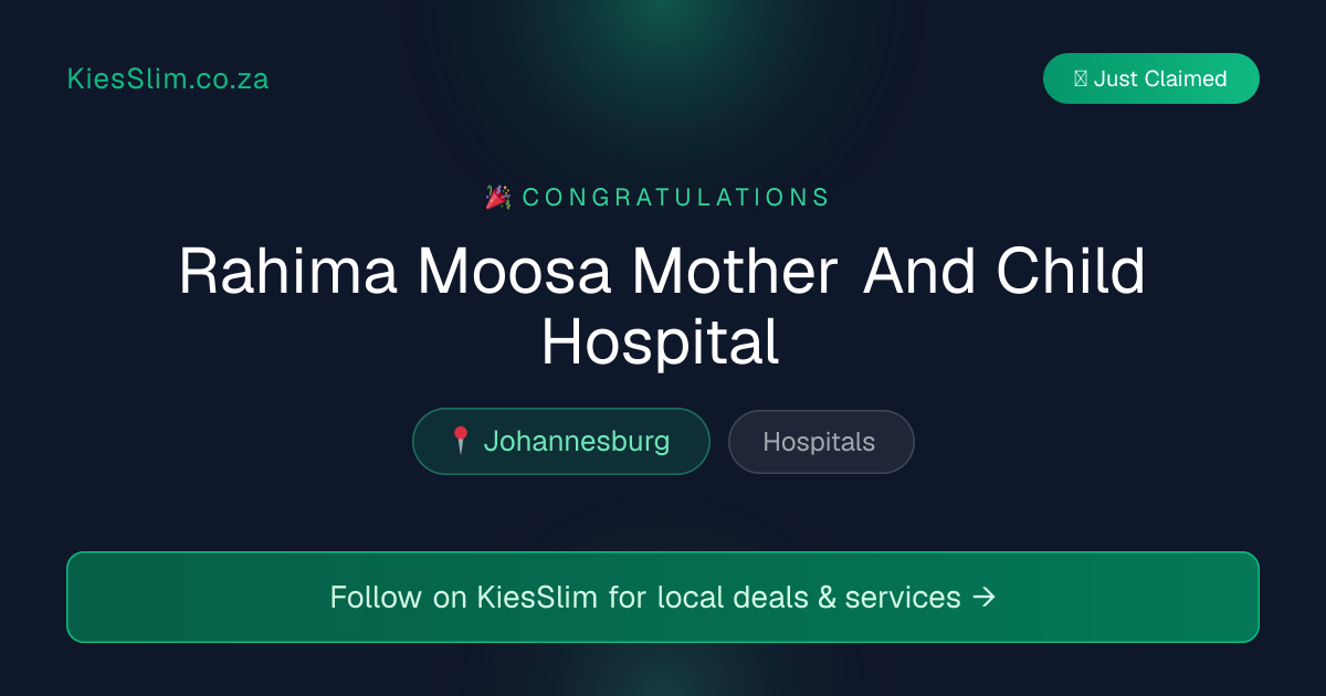 Rahima Moosa Mother And Child Hospital