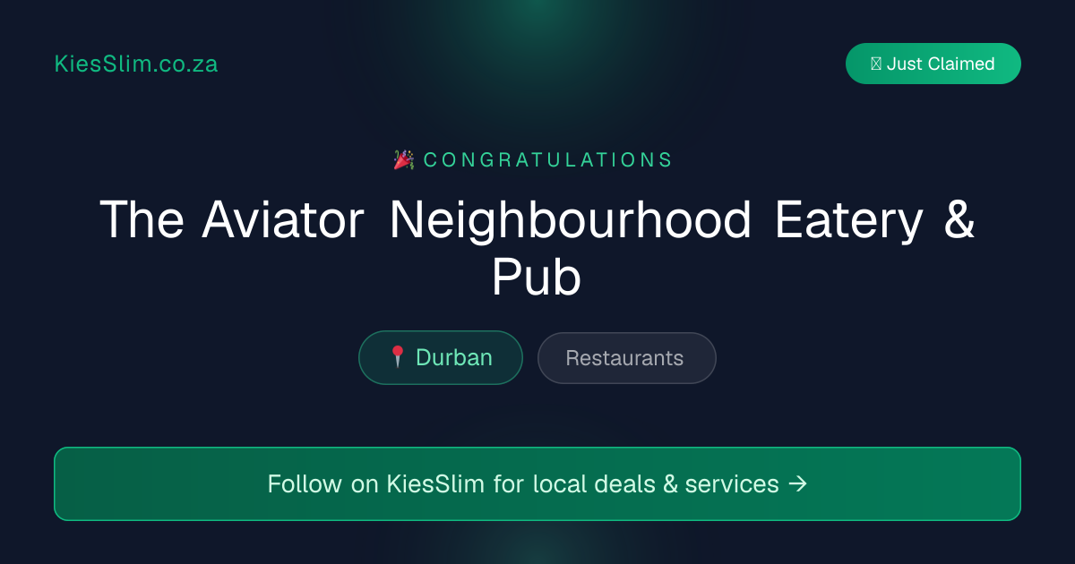 The Aviator Neighbourhood Eatery & Pub
