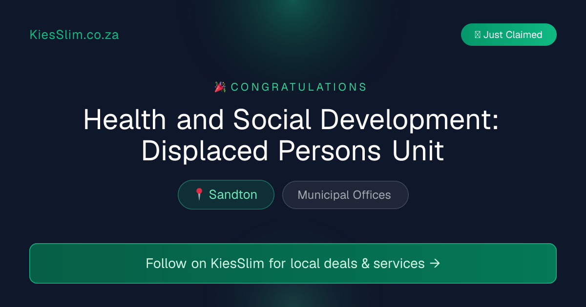 Health and Social Development: Displaced Persons Unit