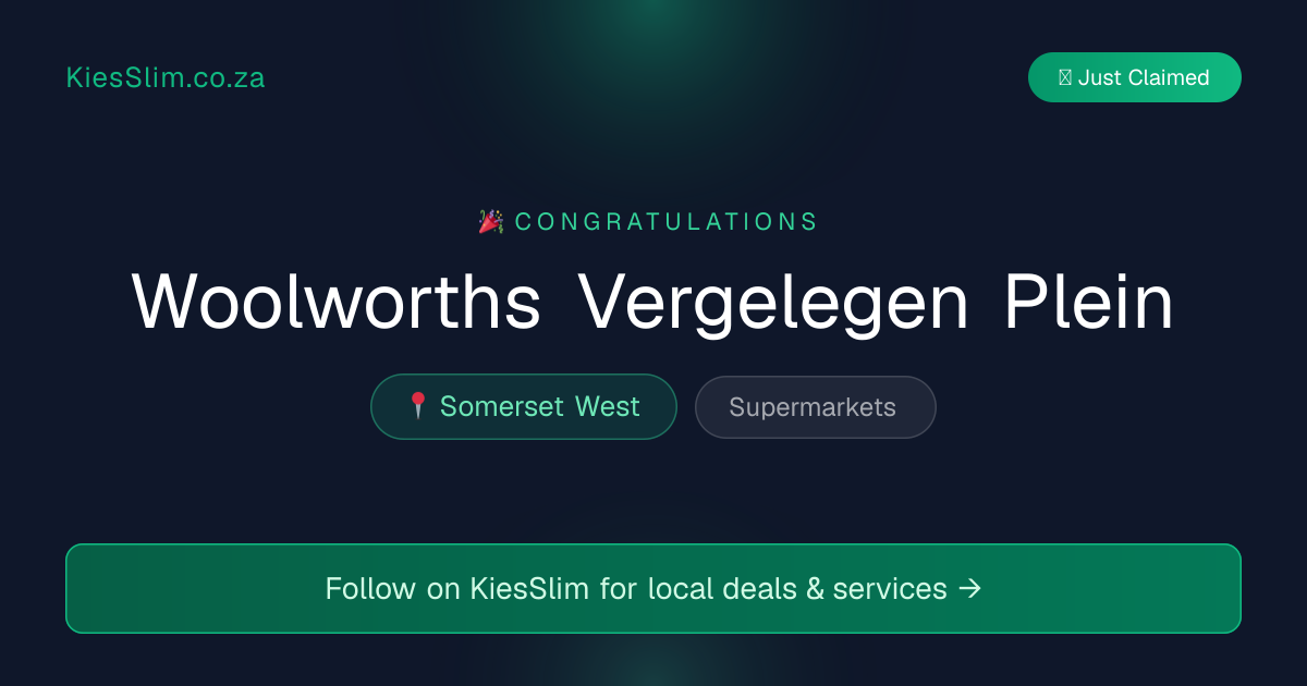 Woolworths Vergelegen Plein