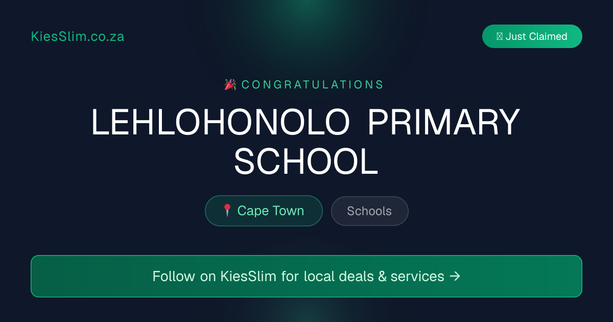 LEHLOHONOLO PRIMARY SCHOOL