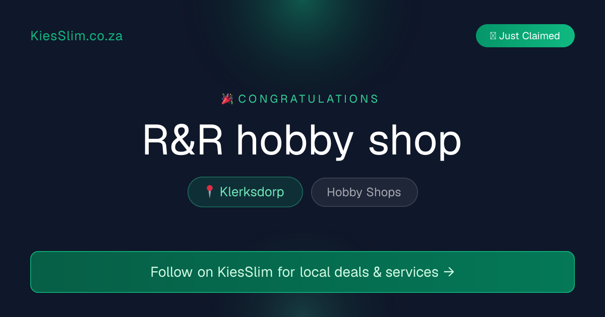 R&R hobby shop