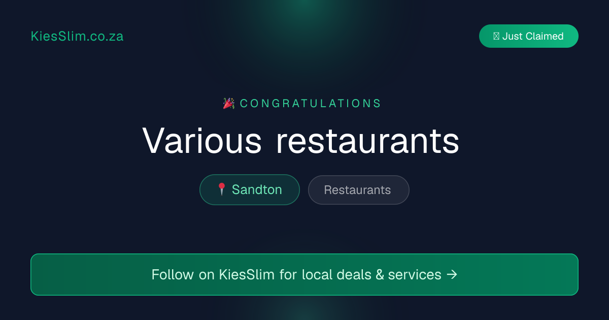 Various restaurants