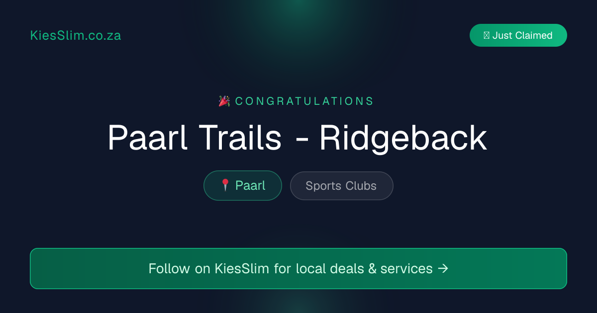 Paarl Trails - Ridgeback