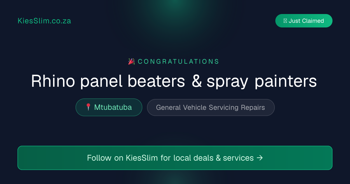 Rhino panel beaters & spray painters