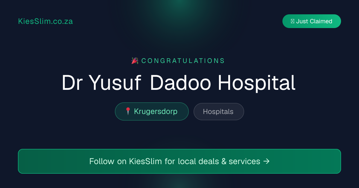 Dr Yusuf Dadoo Hospital