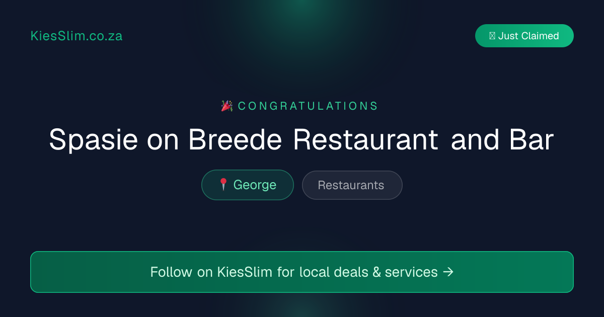 Spasie on Breede Restaurant and Bar