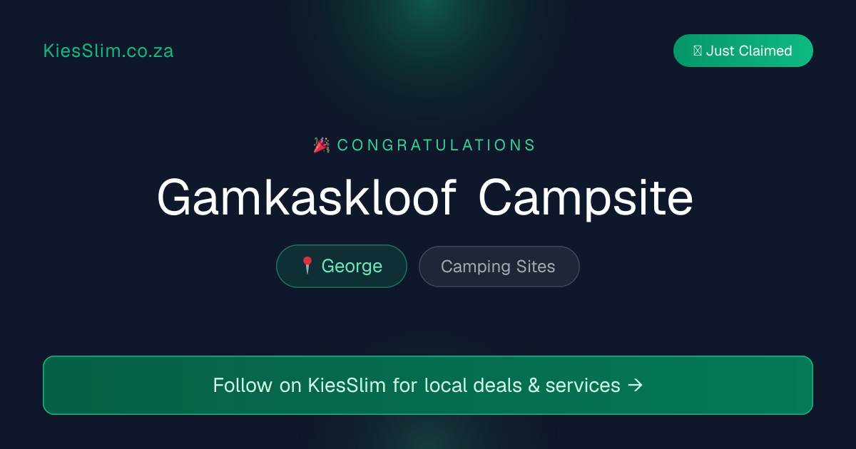 Gamkaskloof Campsite