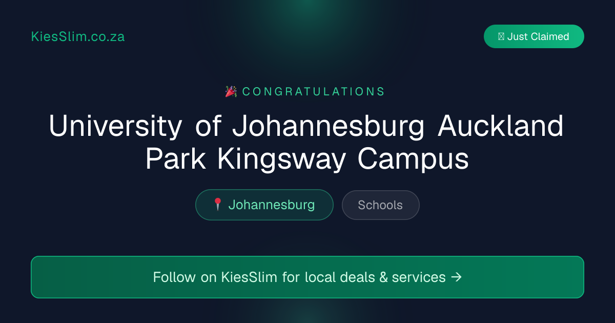 University of Johannesburg Auckland Park Kingsway Campus