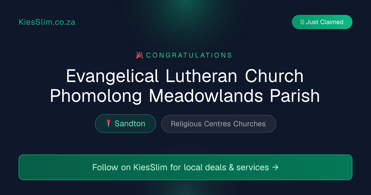 Evangelical Lutheran Church Phomolong Meadowlands Parish
