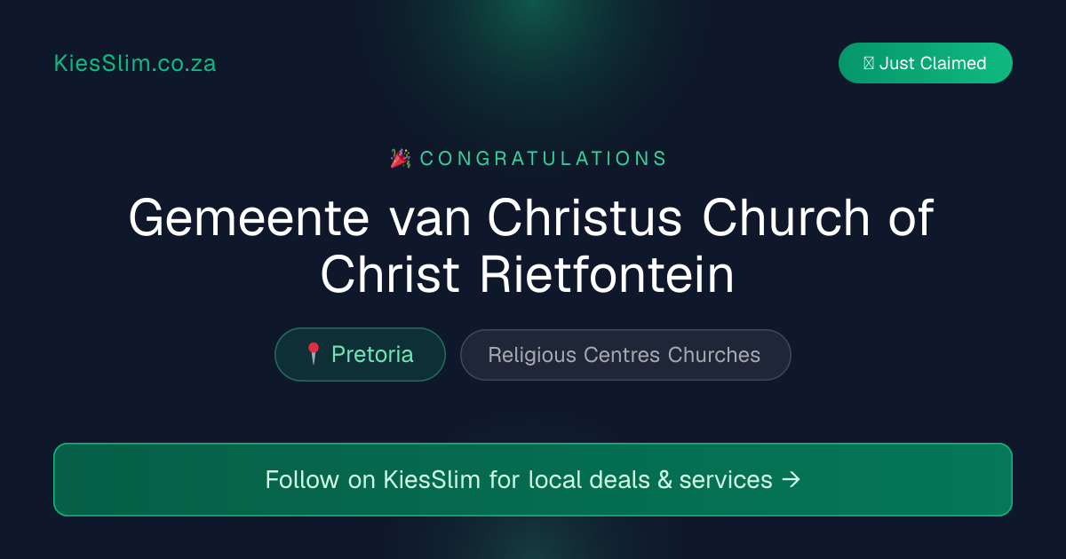 Gemeente van Christus Church of Christ Rietfontein