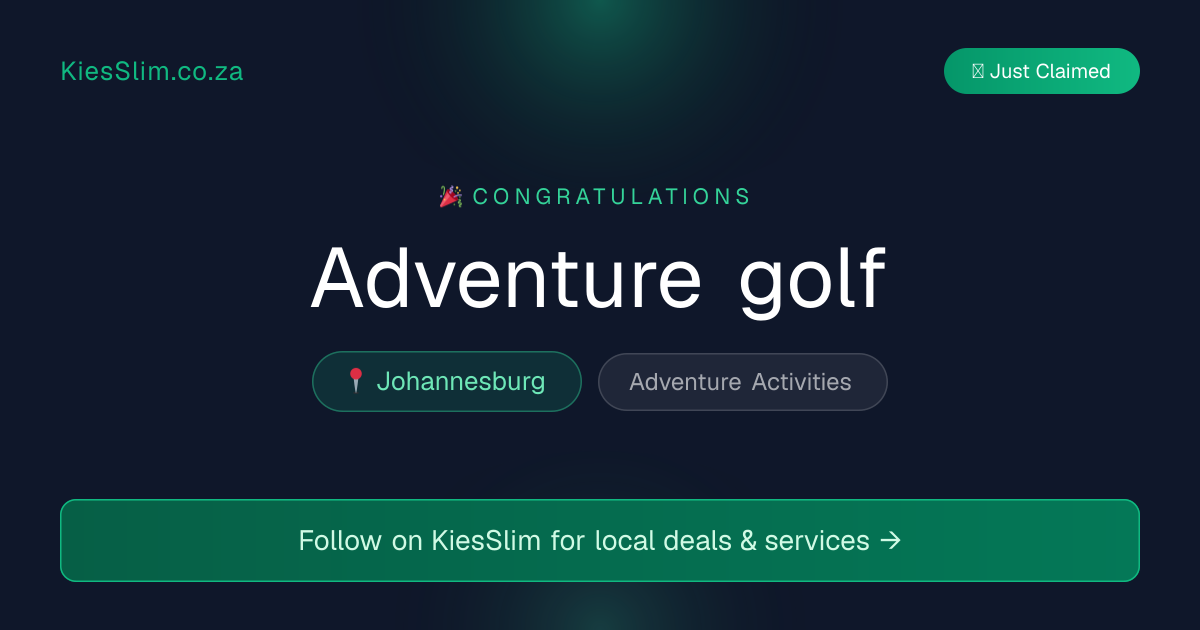 Adventure golf
